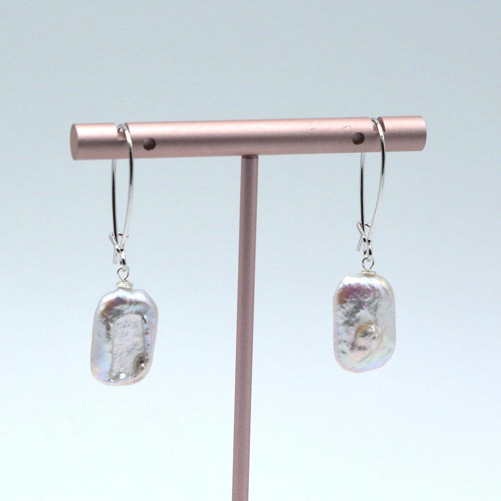 

Женские серьги из натурального жемчуга, серьги ручной работы, длинные серьги с прямоугольным нерегулярным барочным жемчугом, ювелирные изделия для девочек, подарок