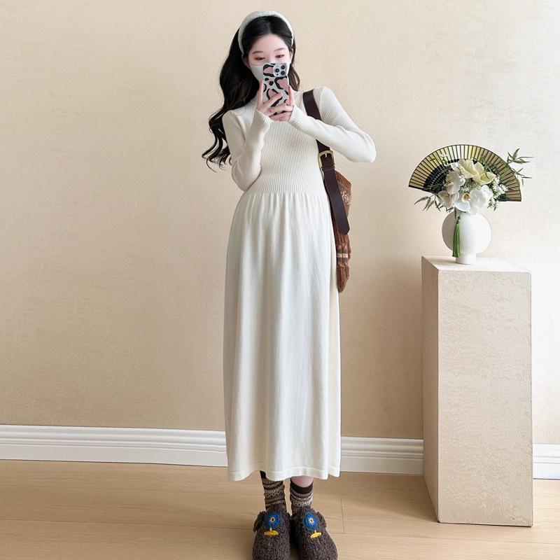 Autumn/Winter 2025 Korean Maternity Knit Dress Set