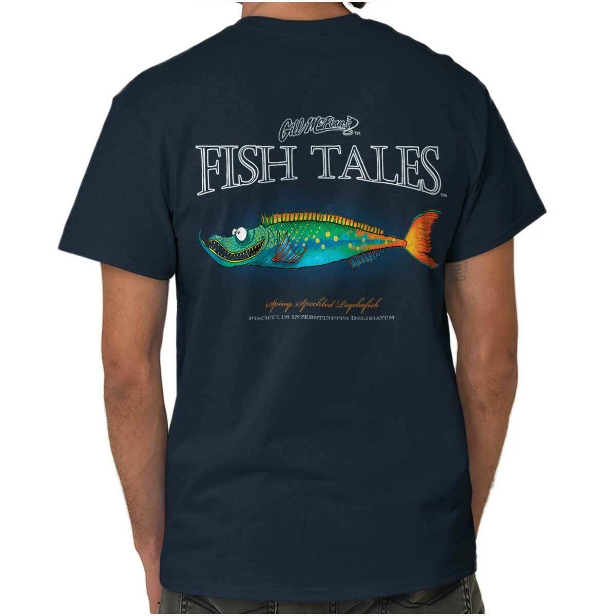 Spiny Speckled Psychofish Funny Fishing Gift Womens or Mens Crewneck T Shirt Tee XS