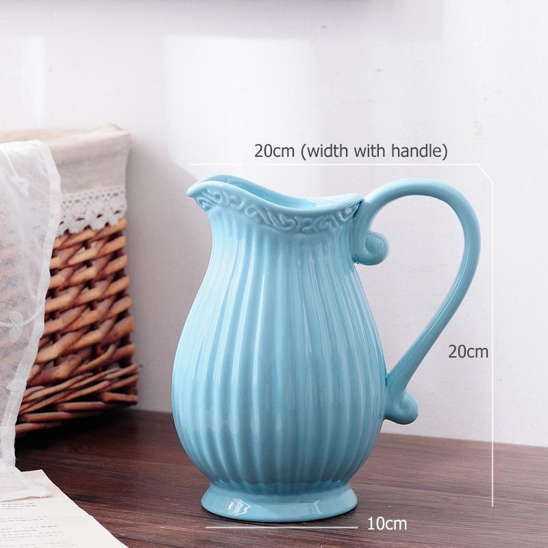 Vază decorativă ceramică de 8 inch, pentru buchet de flori, cel mai bun cadou pentru aranjament floral uscat, vază de decorare pentru casă
