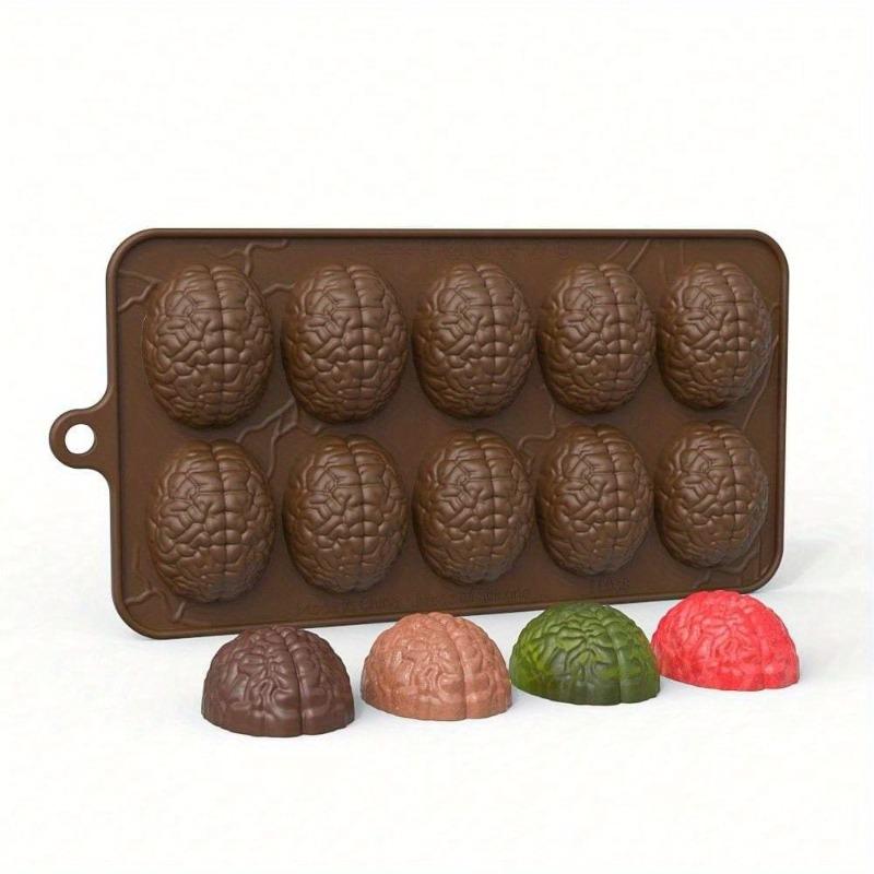 Silicone Brain Mold for Cake Chocolate Dessert Decoration Halloween Easter Holiday Creative Shape Handmade Cookie Candy Molds