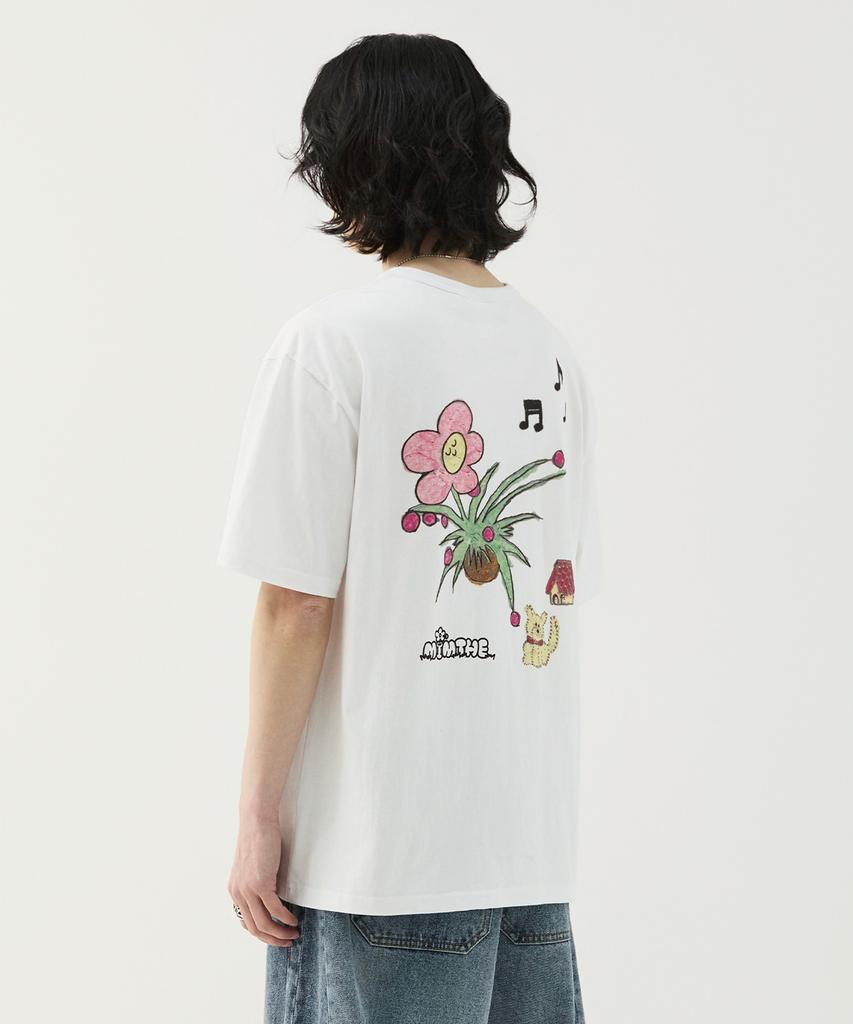 Mimdeowodeulobeu Bureu X Mimthe Flowerpot T-Shirt_Black