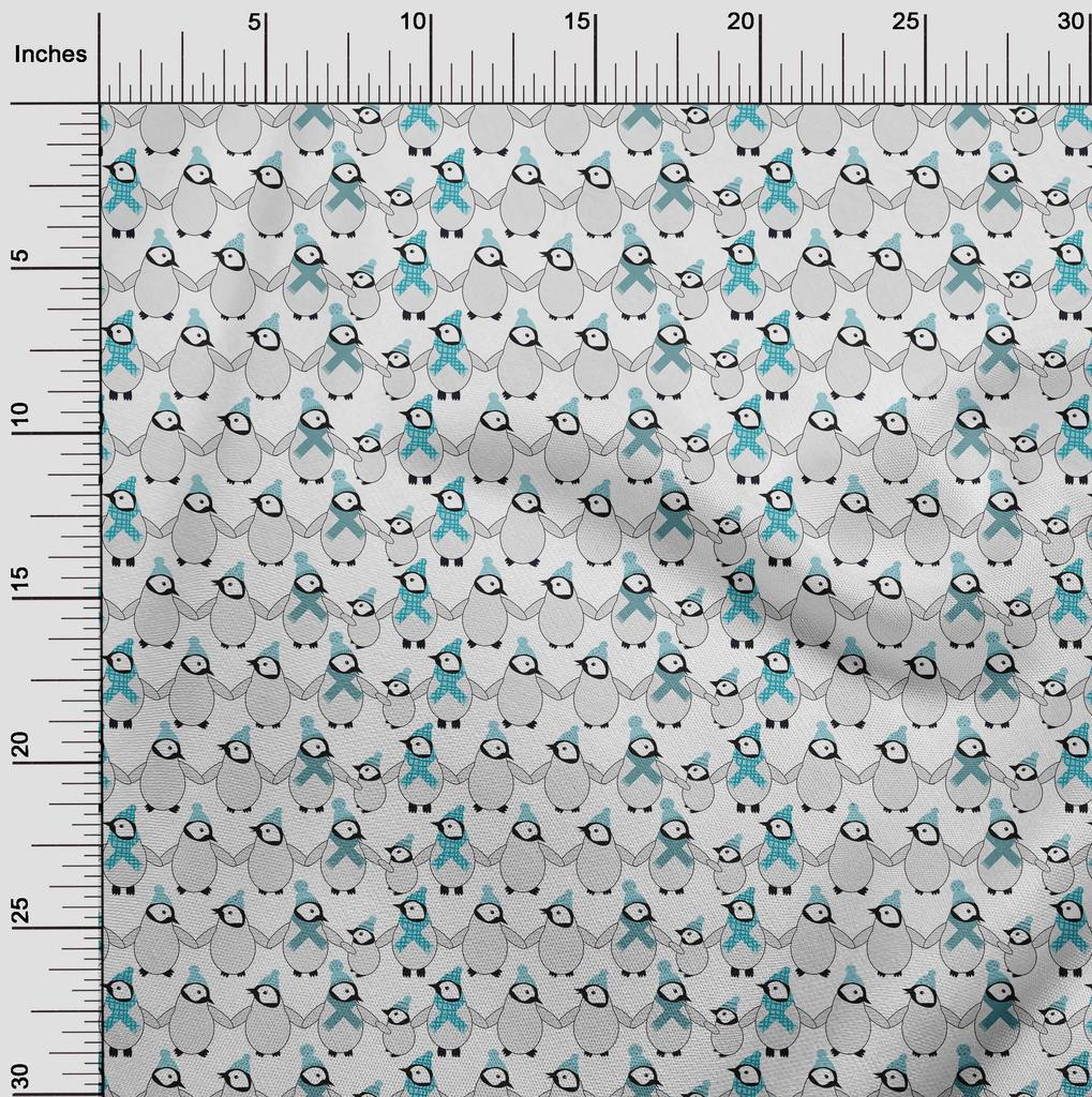 oneOone Cotton Poplin Dusty Teal Green Fabric Kawai Sewing Material Print Fabric By The Yard 42 Inch