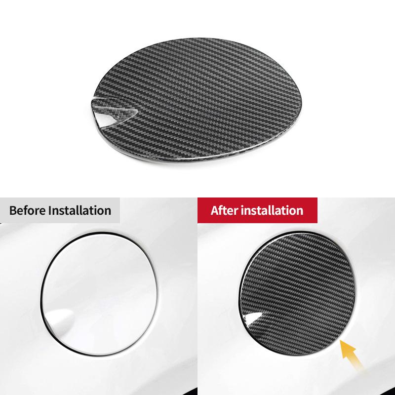 Naklejka na osłonę wlewu paliwa z włókna węglowego do Fiata 500