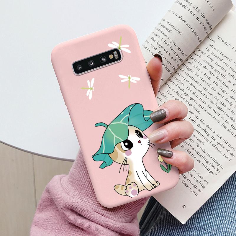 Case For Samsung Galaxy S10 S 10 Plus S10E Phone Cover Cute Cartoon Candy Painted Soft TPU Coque For Samsung S10 S10+ S10E Funda