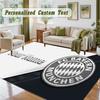 Crystal Velvet Square Rug Custom NameBayern Munich Pattern Non Slip Home Floor Decor Rug
