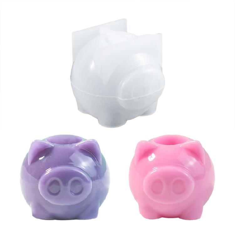 Pig Candle Base Gypsum Mould Candle Holder Mold Animal Shape Desktop Ornament Making Mould Practical Jewelry Tool