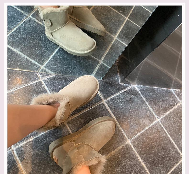 Dámské sněhule z ovčí kůže 2025: Zimní obuv se silnou podrážkou a fleecovou podšívkou - Alternativa k UGG
