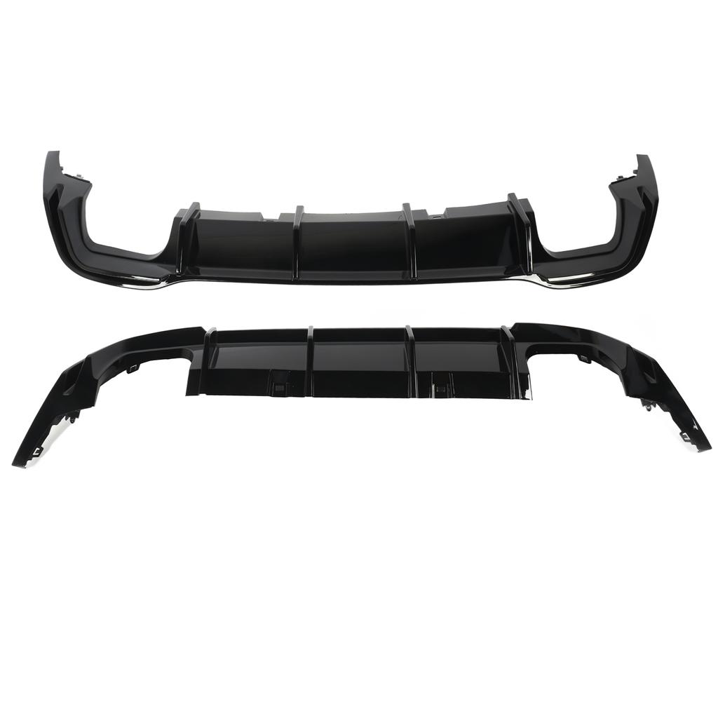 Gloss Black Maxton Style Rear Bumper Diffuser Valance Rugged Durable High Strength For MK8 2021+