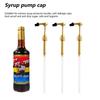 6Pcs Gold Syrup Pump Dispenser for Coffee Station Portion Control Pump Topper for Home Kitchen Baristas