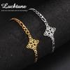 Lucktune Hexenknoten Figaro-Kettenarmbänder Edelstahl Keltische Knotencharmes Armband für Damen Herren Hexen-Amulett Schmuck Geschenk