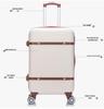 Retro Large Capacity Suitcase with Universal Wheels, Trolley Cabin Luggage for Men and Women