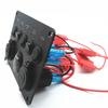 Red/Green/Blue Lights 5 Gang Switch Panel Dual USB Socket LED Voltmeter Power Outlet  Marine