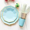 8 PCS/Lot Party Paper Plates Cups Pink Gold Happy Birthday Party Wedding Decoration Baby Shower Tableware Kids Birthday Decor