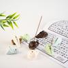 Ceramic Lotus Pod Incense Holder - Auspicious Clouds Design, Small Tray for Stick Incense, Chinese Style, Simple Craft