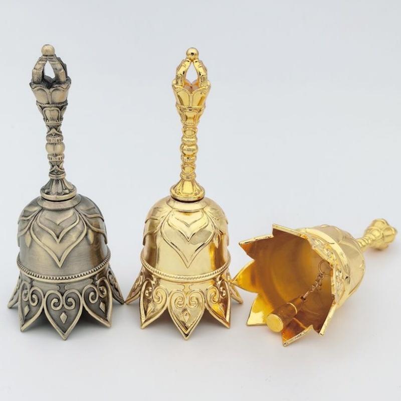 Retro Brass Hand Bell for Children's Early Education Loud Class Bell Christmas Hanging Ornament Retro Style Order Bell