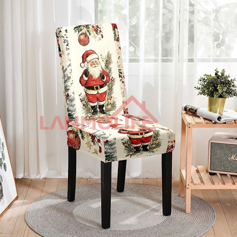 

Christmas chair cover full package applicable decoration elastic chair covers high back dining chair cover atmosphere M036