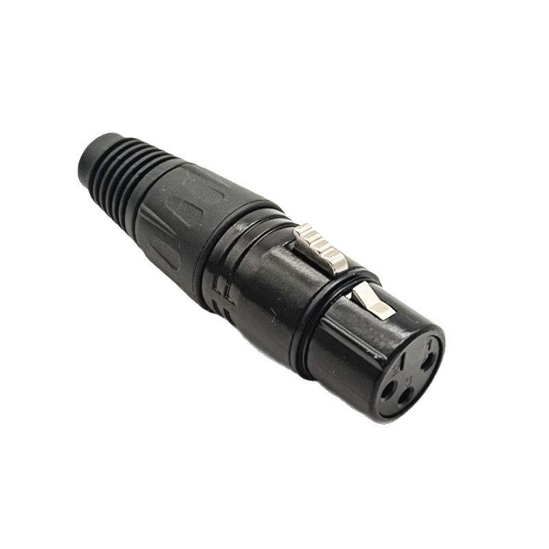 

Gold-plated Three-core Balanced XLR Male & Female Microphone Connectors, Black