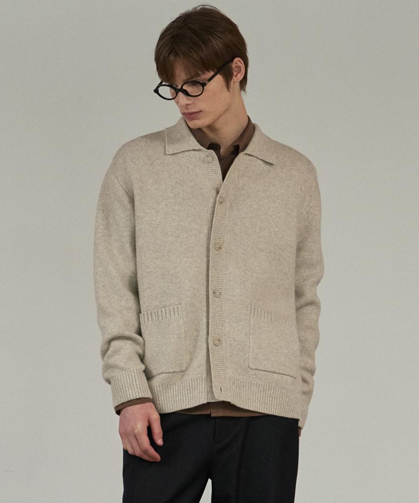 Mindbridge [Air Wool] Alpaca Collar Oversized Cardigan - 2 Colors