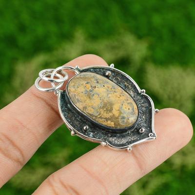 Birds Eye Jasper Pendant 925 Sterling Silver Pendant Original Gemstone Jewelry Handmade Pendant Anniversary Gifts