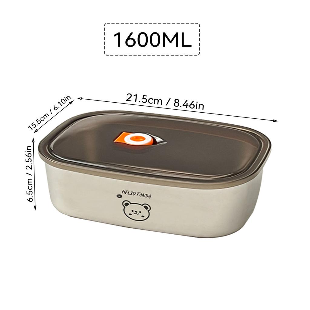 Large Capacity 304 Stainless Steel Lunch Box Travel Picnic Portable Cute Pattern Leak Proof Bento Box Microwave Safe
