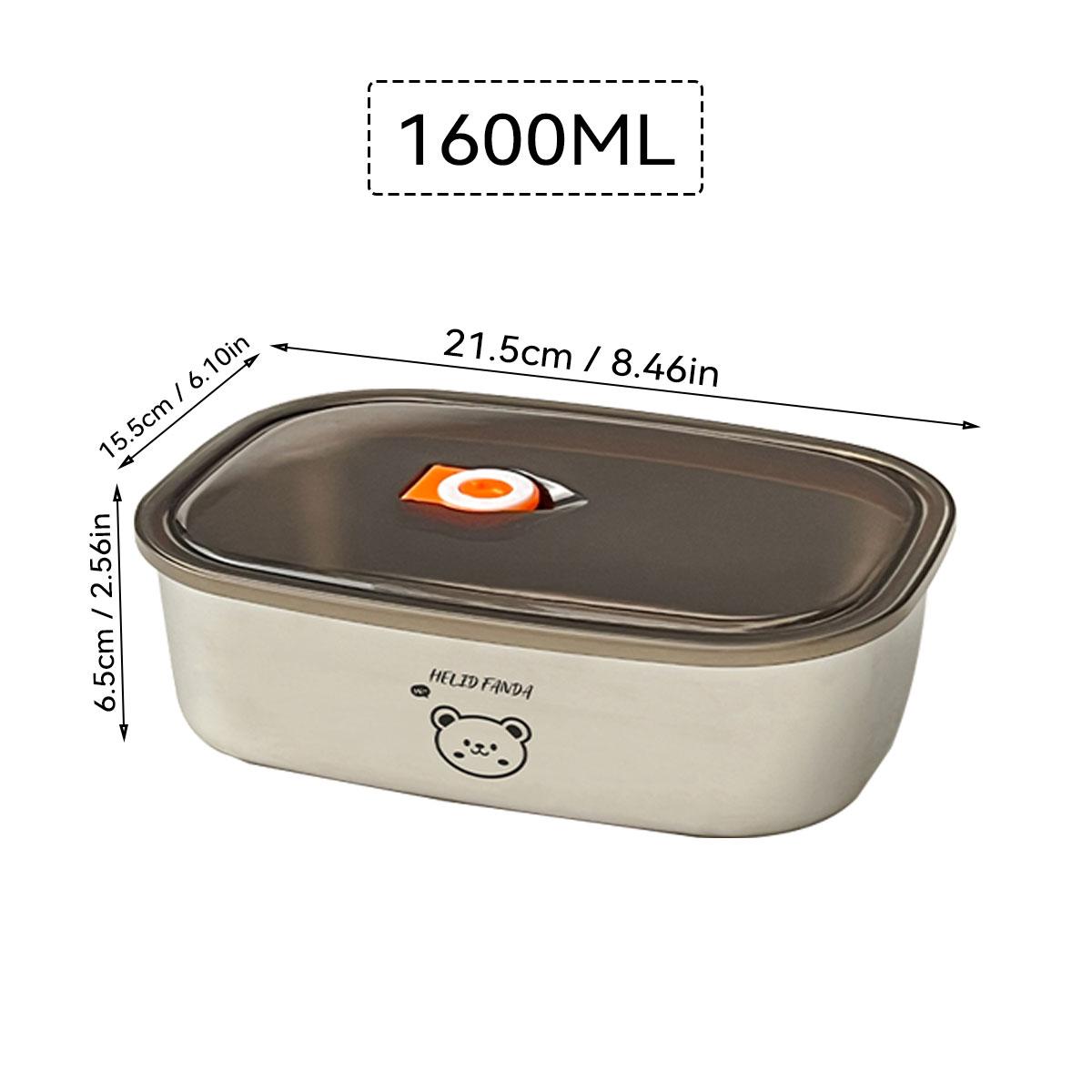 

WORTHBUY Портативный ланч-бокс из нержавеющей стали 304 с крышкой, контейнер для еды, можно разогревать в микроволновой печи, герметичный бенто-бокс для студента, взрослого