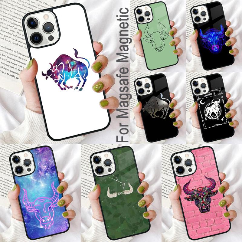 Taurus bull Soft Phone Case for iPhone 17 Air 16e Pro max 15 Pro 13 14 Plus 11 12 MagSafe Magnetic Coque
