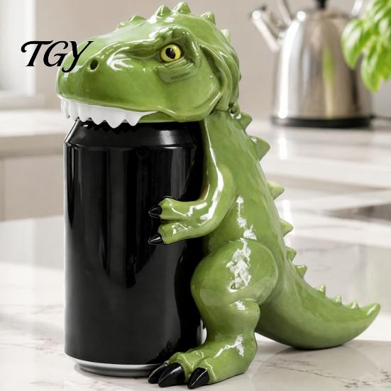 Atmosphere Desk Ornament Dinosaur Can Cover, Cute Animal Soda Holder for 375ml Cans, Cover Plastic Drink Stand Desk, Fun Party Home Bar Decor