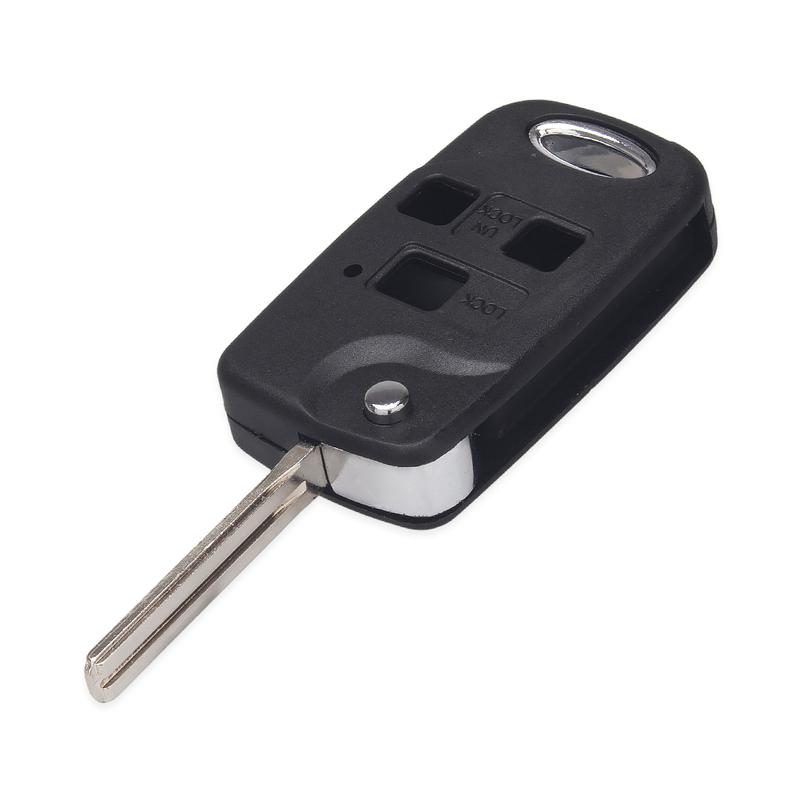 KEYYOU 3 Buttons Flip Folding Remote Key Shell Case For Lexus RX300 SC430 GX470 LS400 GS300 ES330 LX470 Fob Key Cover