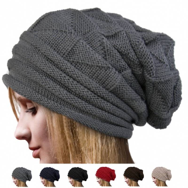 Pleated Color Solid Pullover Hat Outdoor Knitted Hats Gifts Clothing Accessories