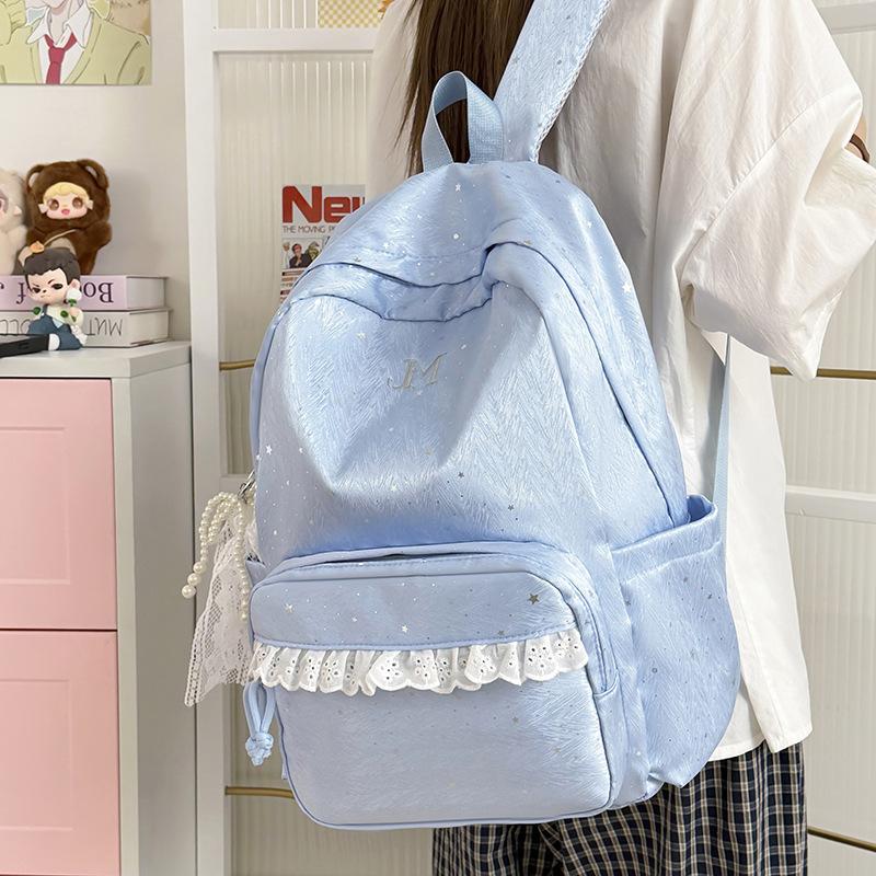 Zaino da scuola per ragazza con pizzo zaino da donna nuovo primavera ed estate zaino scolastico per studenti grande capacità campus carino zaino di alto valore