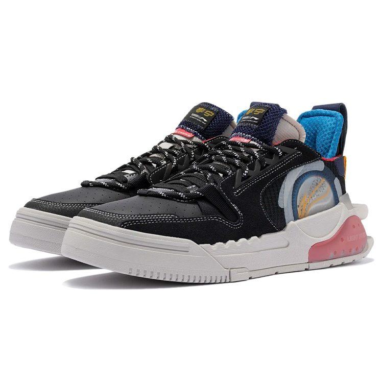 Li Ning Enlightenment Textile, Synthetic Leather, Split Suede Slip Resistant Cushioning Abrasion Resistant Low top AGCR231-1