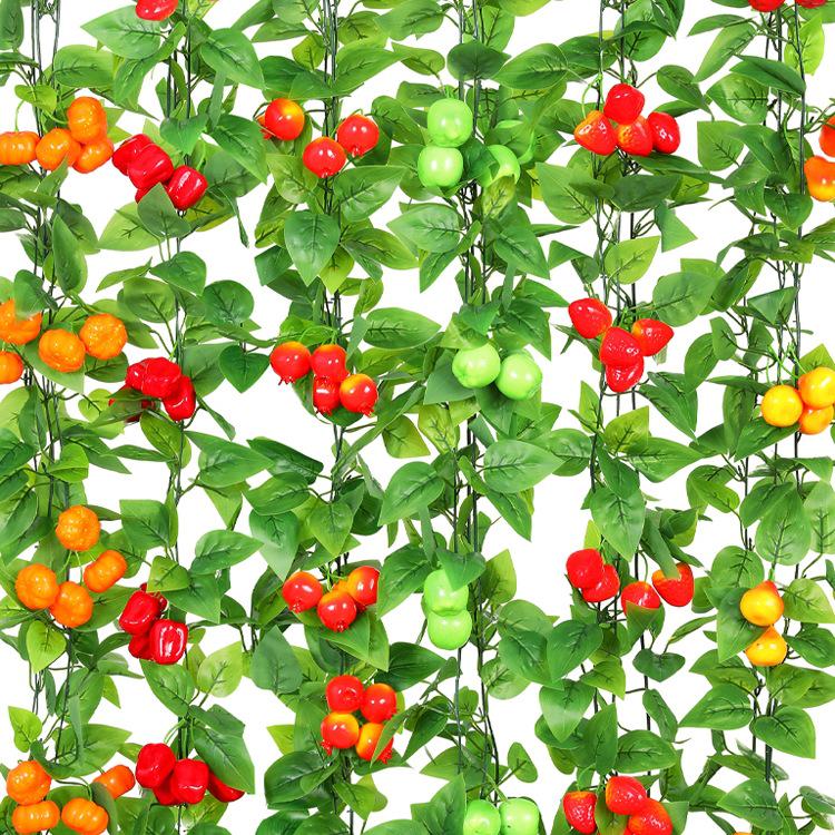 Artificial Grape Leaves and Flower Vine Ceiling Decoration