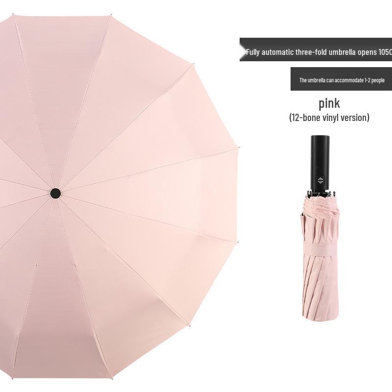 Dual-Use Anti-UV Large Folding Umbrella for Rain and Shine