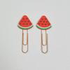 Rose Gold Creative Cartoon Metal Paperclip – Cute Irregular Bookmark Gift for Students