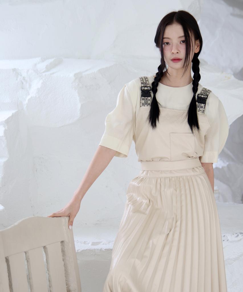 Eipeuleonwei Nudy Pleats Apron Dress Size 2