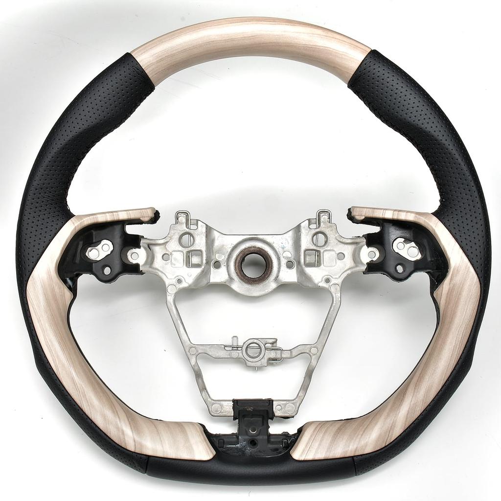 LANBO Original Steering Wheel Type II White Wood [Harrier MXUA/AXUH80/85]