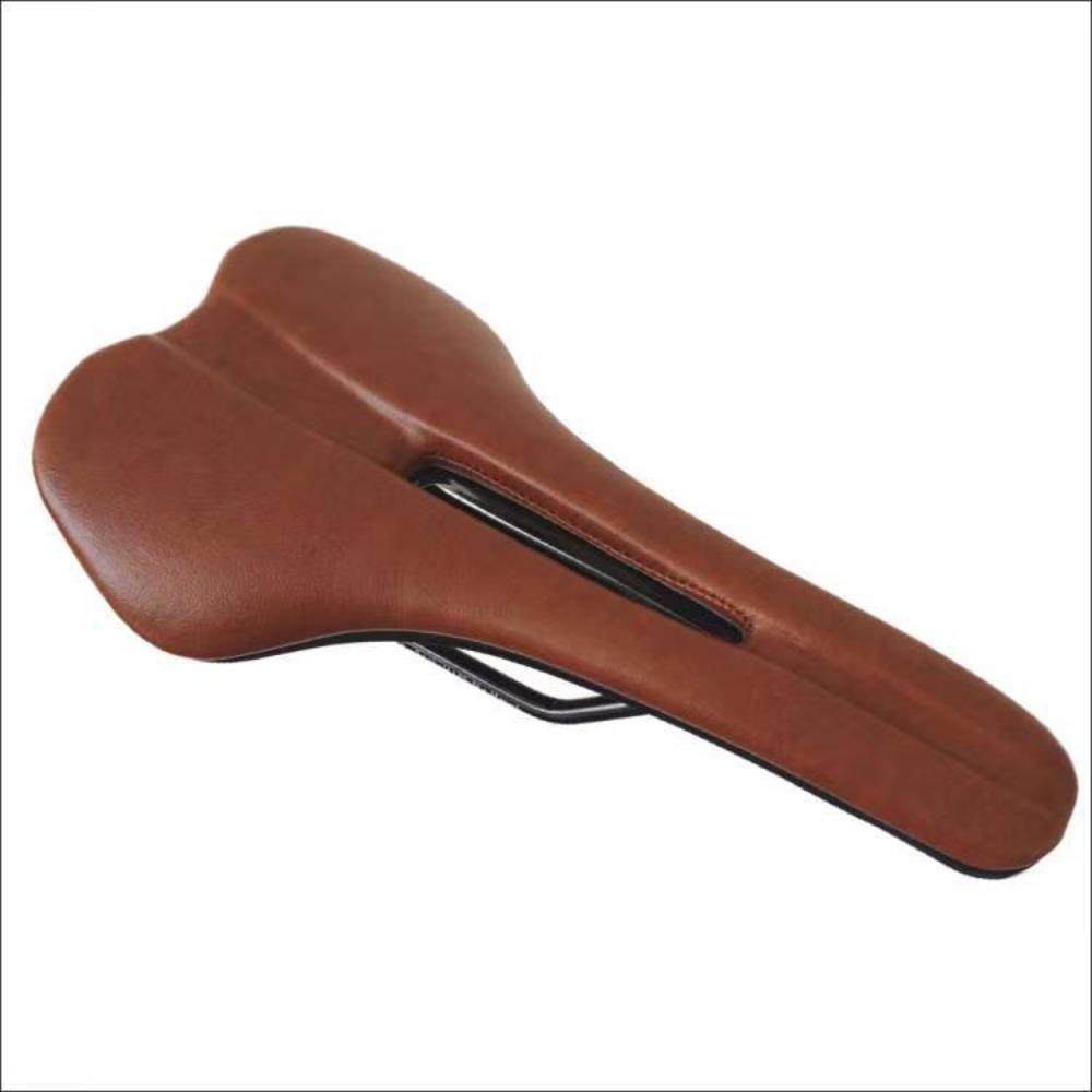 

Simulation leather highway mountain bike seat cushion saddle saddle seat cushion bicycle seat cushion bicycle steel bow seat Special size коричневий