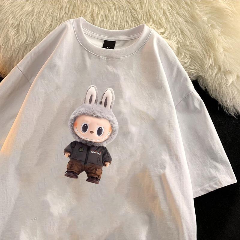 

Korea Style Baju Wanita | Oversize T-shirt 100% Kapas | Labubu Top Kasual Yang Bergaya 140 дубильная кора