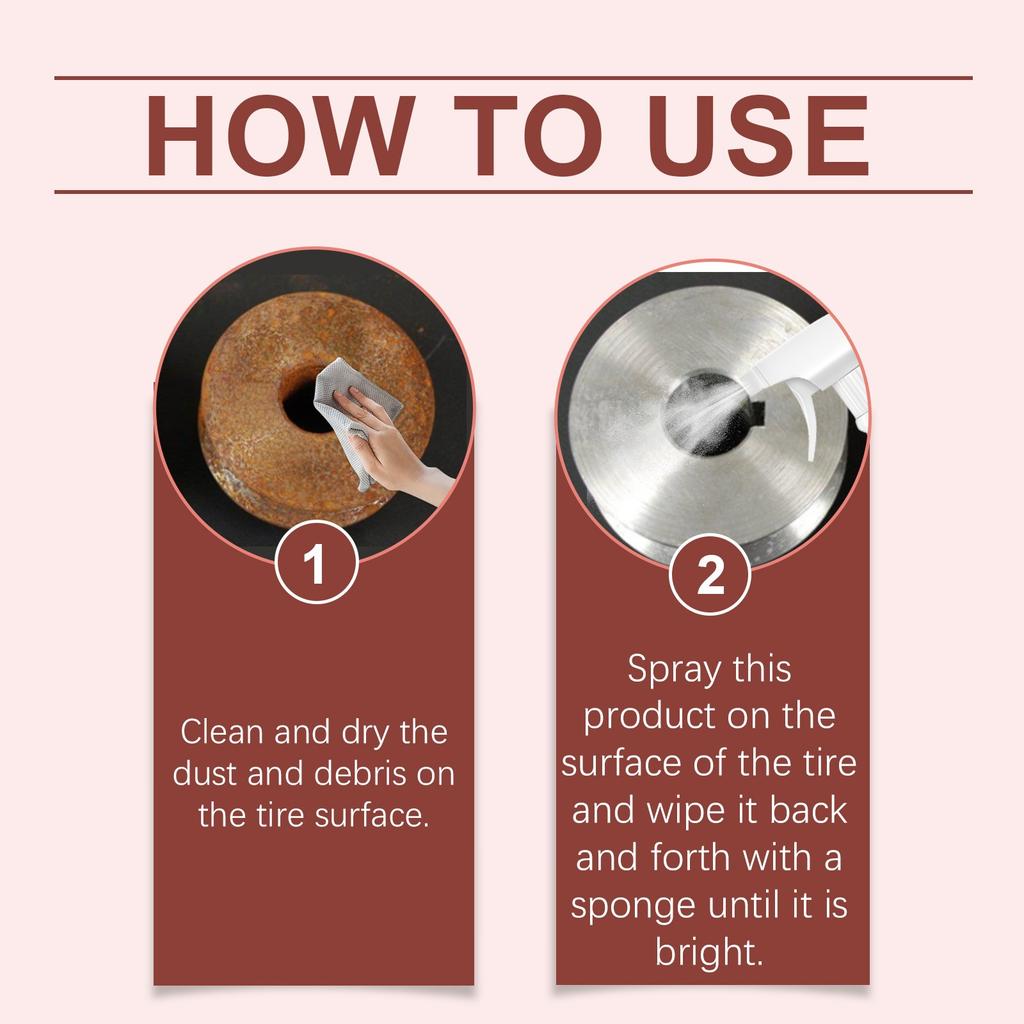 Car Wheel Remover, Car Tire Rim Cleaner, Decontamination And Removal Maintenance Agent 120ml