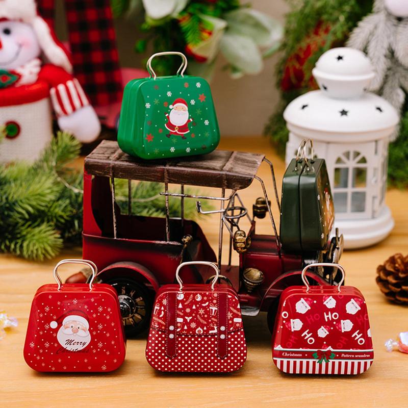 Cutie de tablă de Crăciun, forme de biscuiți, cutii de Crăciun, 6 buc, borcane pentru bomboane, recipient pentru biscuiți, cutii pentru biscuiți, cutie de tablă, recipient pentru depozitarea alimentelor pentru