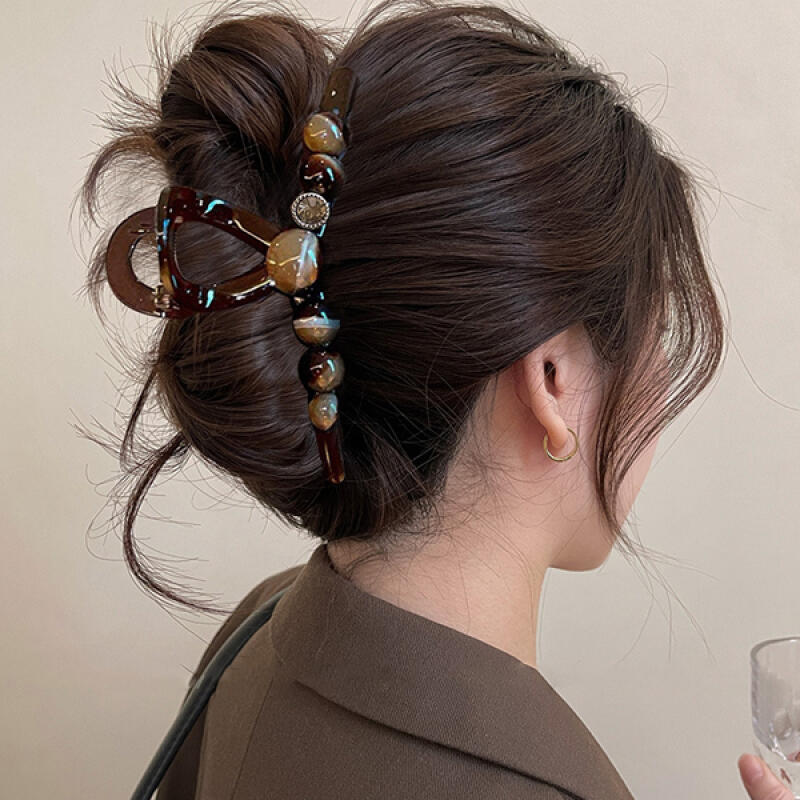 Areki Autumn Vintage Brown Updo Hair Clip brown
