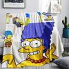 Marge Simpson Art Printed Flannel Blanket, soft throw for bedroom sofa, washable, fan merchandise, great gift.