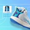 LiNing Pioneer Primary 3.0 Comfortable Non-Slip Wear-Resistant Rebound Low-Top Basketball Shoes Kids sneaker White Blue YKBT028-3