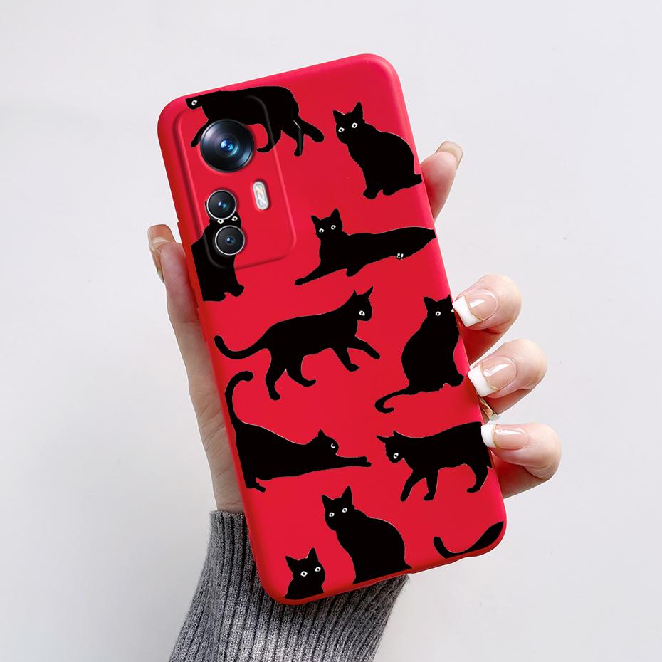 For Xiaomi Mi 12T 12 T Pro Case Cute Panda Liquid Silicone Phone Cases For Xiaomi Mi 12T 12 Mi12 T 12X Lite Pro Soft Cover Case