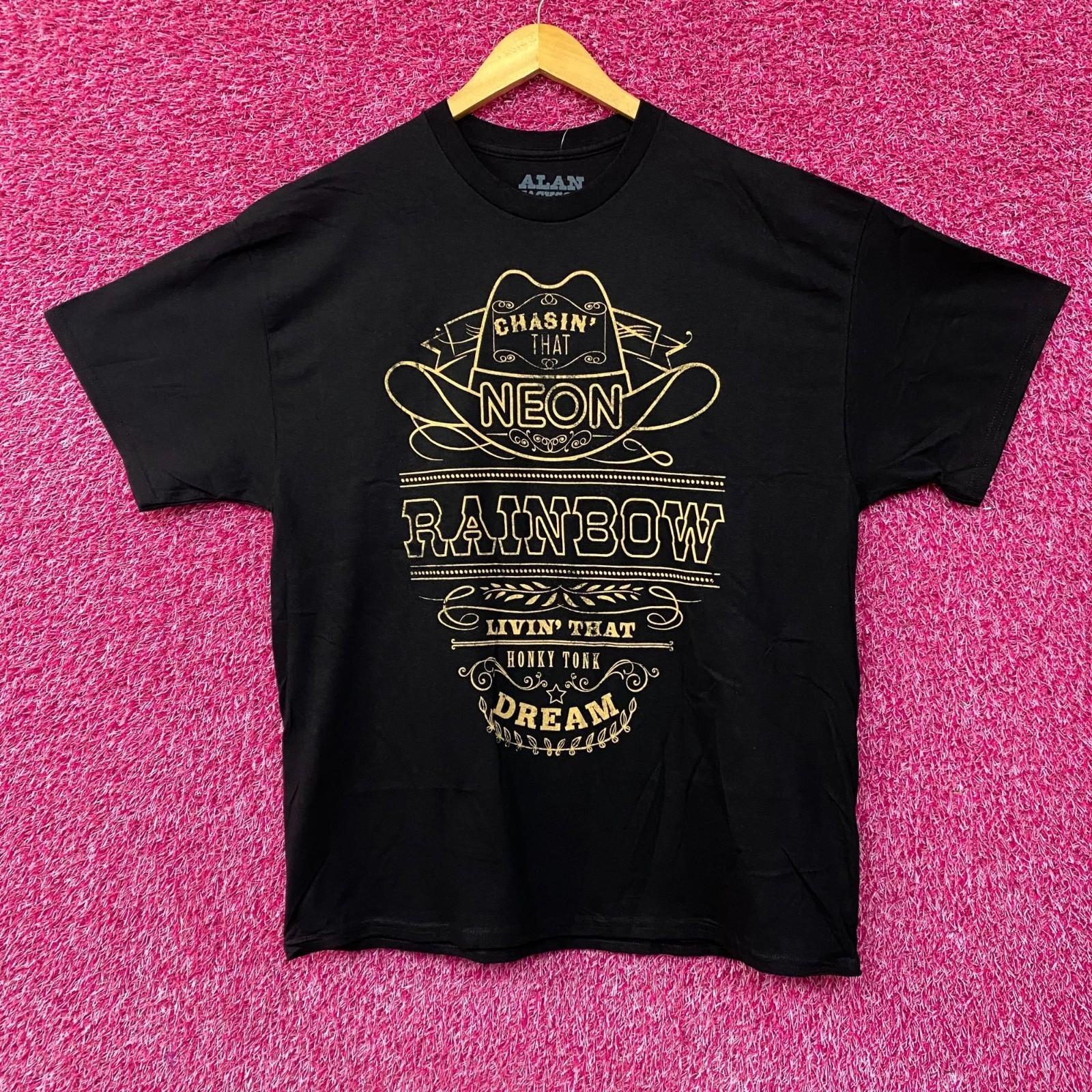 Alan Jackson Chasin That Neon Rainbow Graphic T-Shirt L