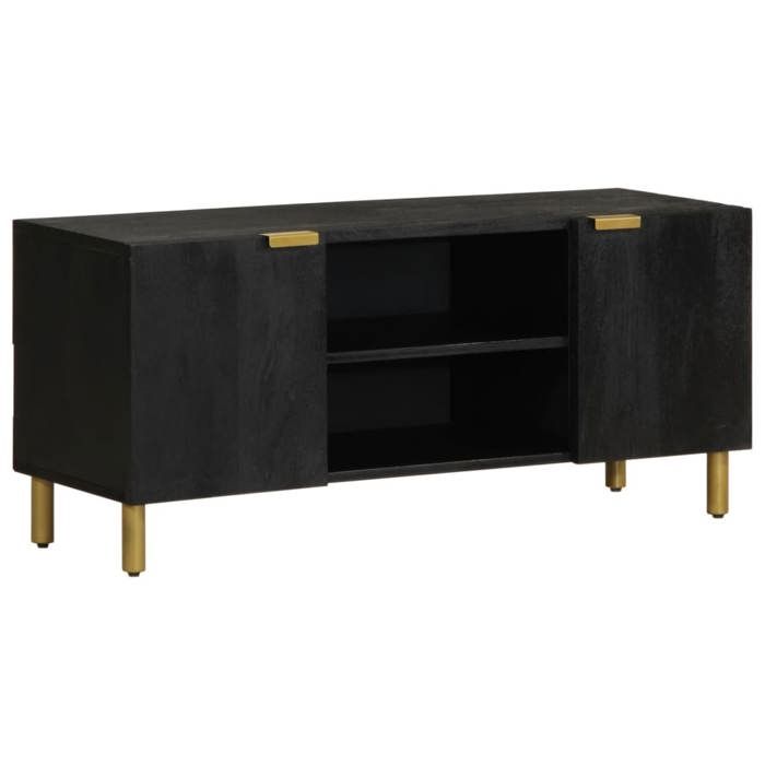 VidaXL TV Stand Black 105x33x46 Cm Engineered Wood, TV Stand, TV Unit, Media Unit, TV Bench, Hi-fi Unit, 4017648