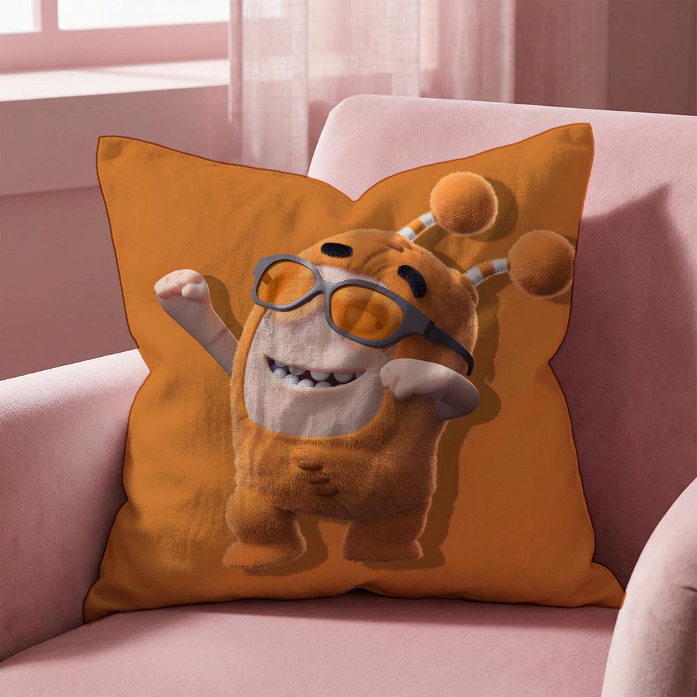 

Cartoon Oddbods Cushion Cover Multi-Scene Pillow Cover for Home & Car - Reversible, Soft & Durable for Daily Use 40cmx40cm