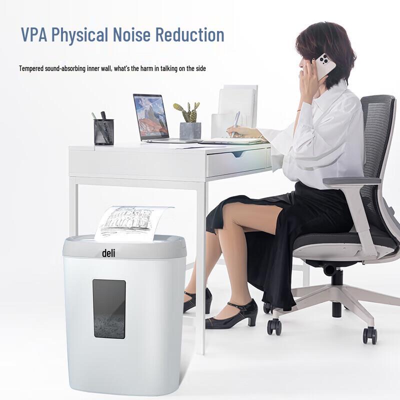 Deli Mini Desktop Paper Shredder CN Plug (adapter Included)