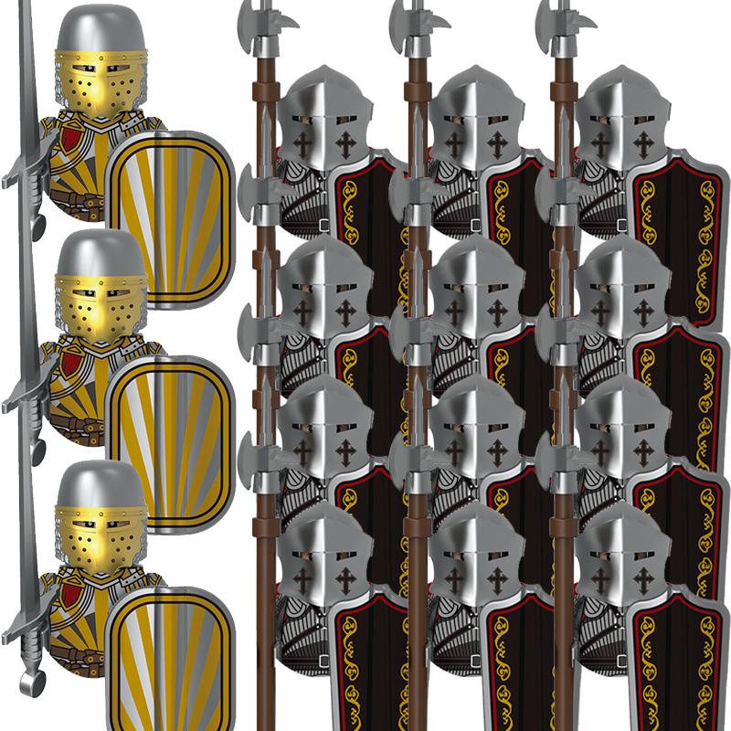 Kids Toys Medieval Military Figures Imperial Forbidden Army Knight Legion Ancient Soldier Suits Building Blocks Model Gifts